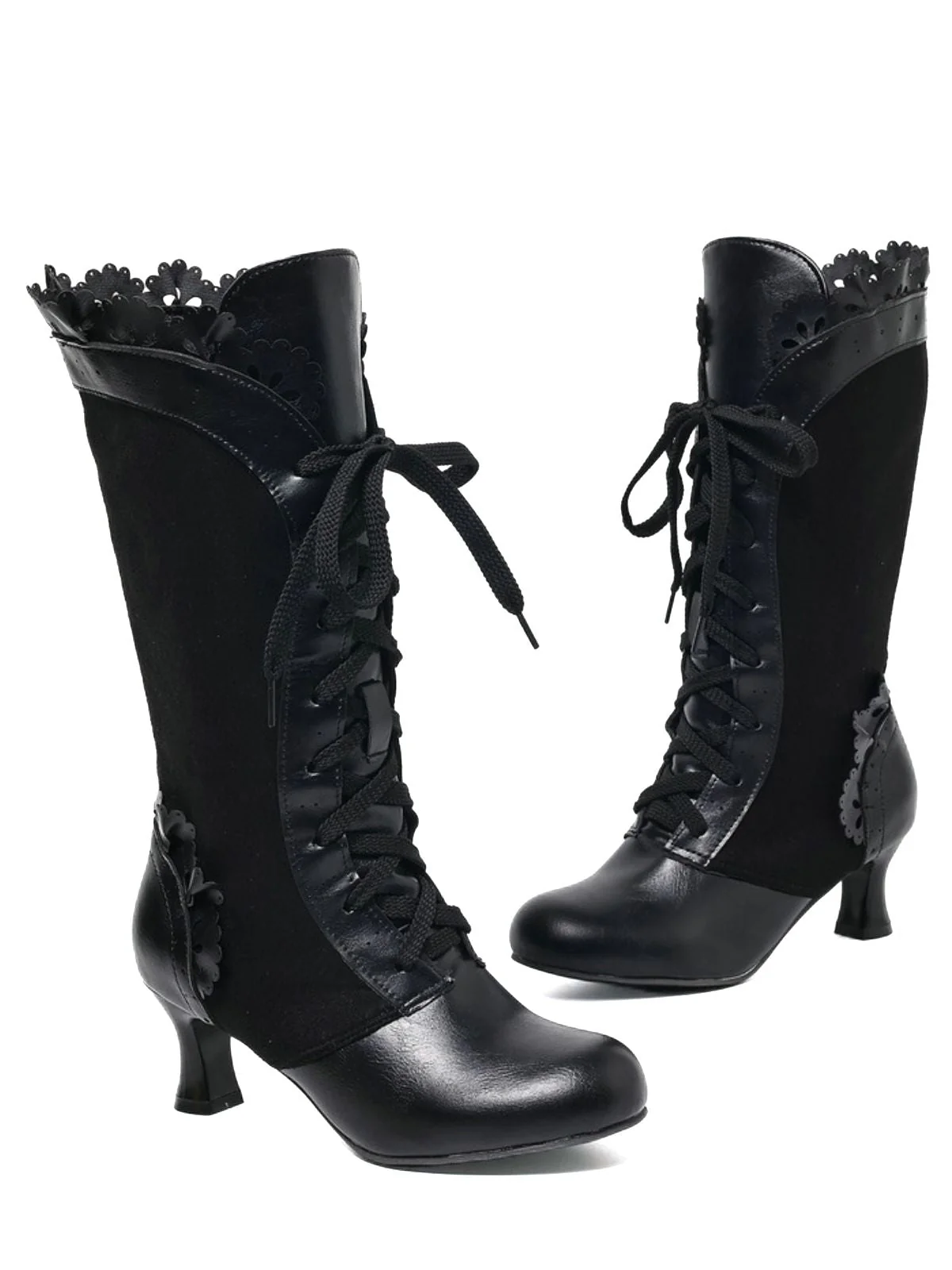 Bottines brogues vintage à lacets et talon mi-haut - Image 6