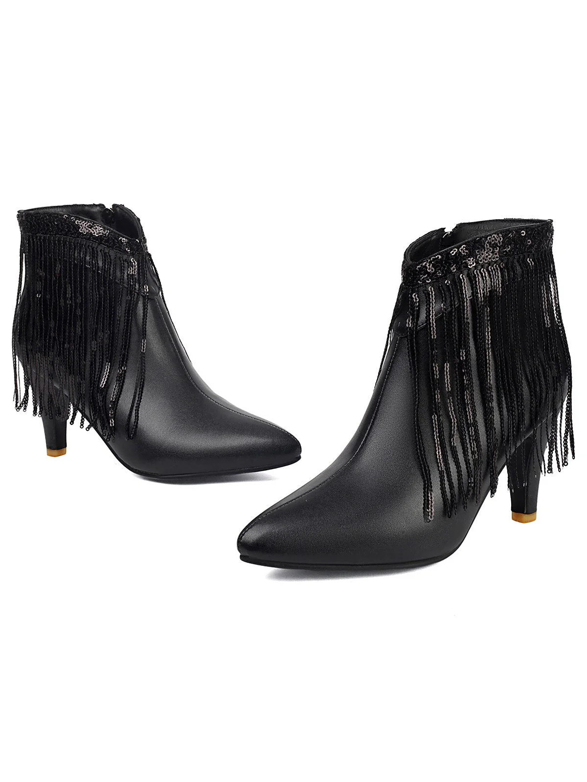 Bottines Chelsea à bout pointu et pompons métalliques - Image 7