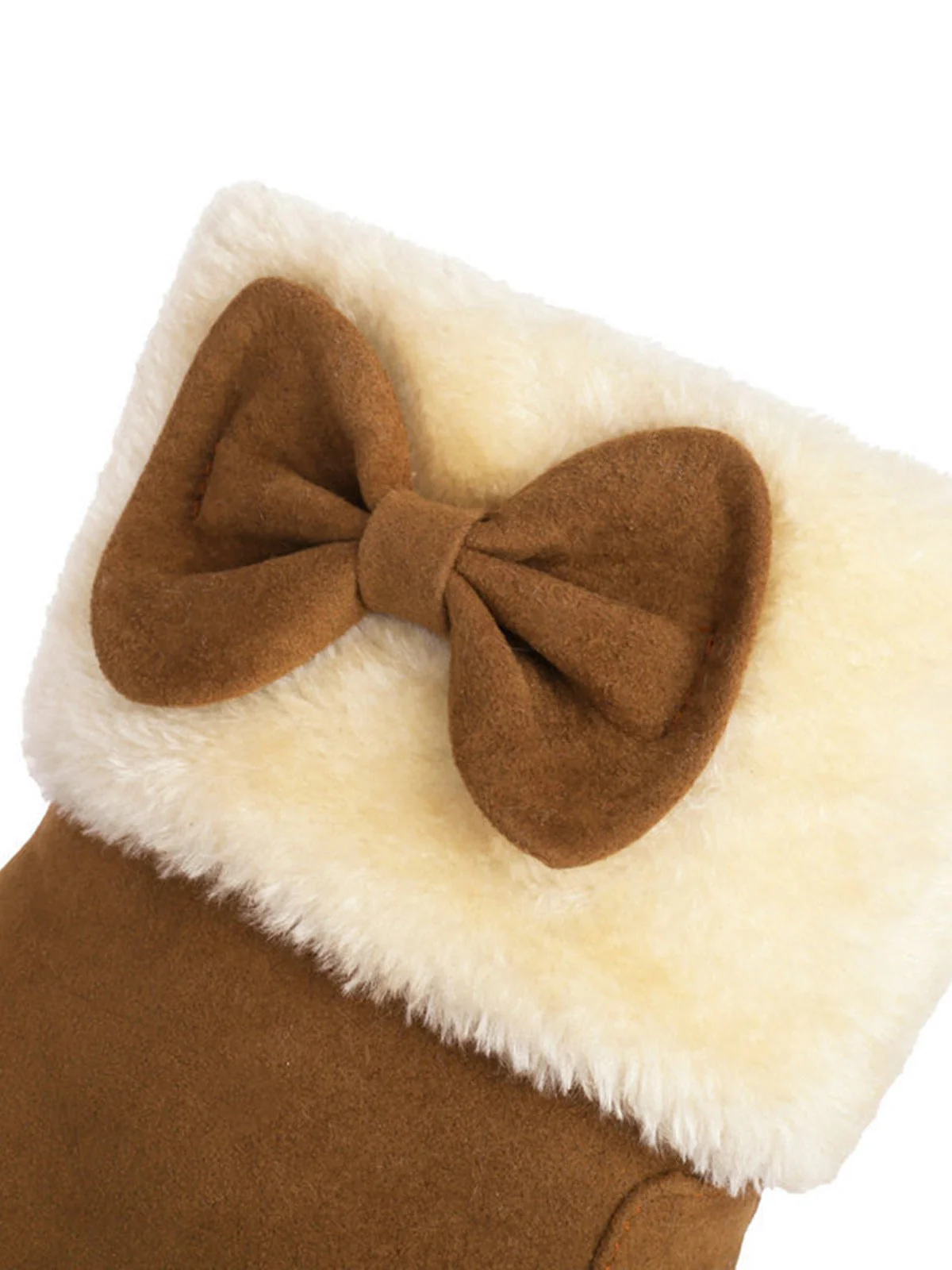 Bottines d'hiver à bout rond et nœud orné de peluche - Image 9