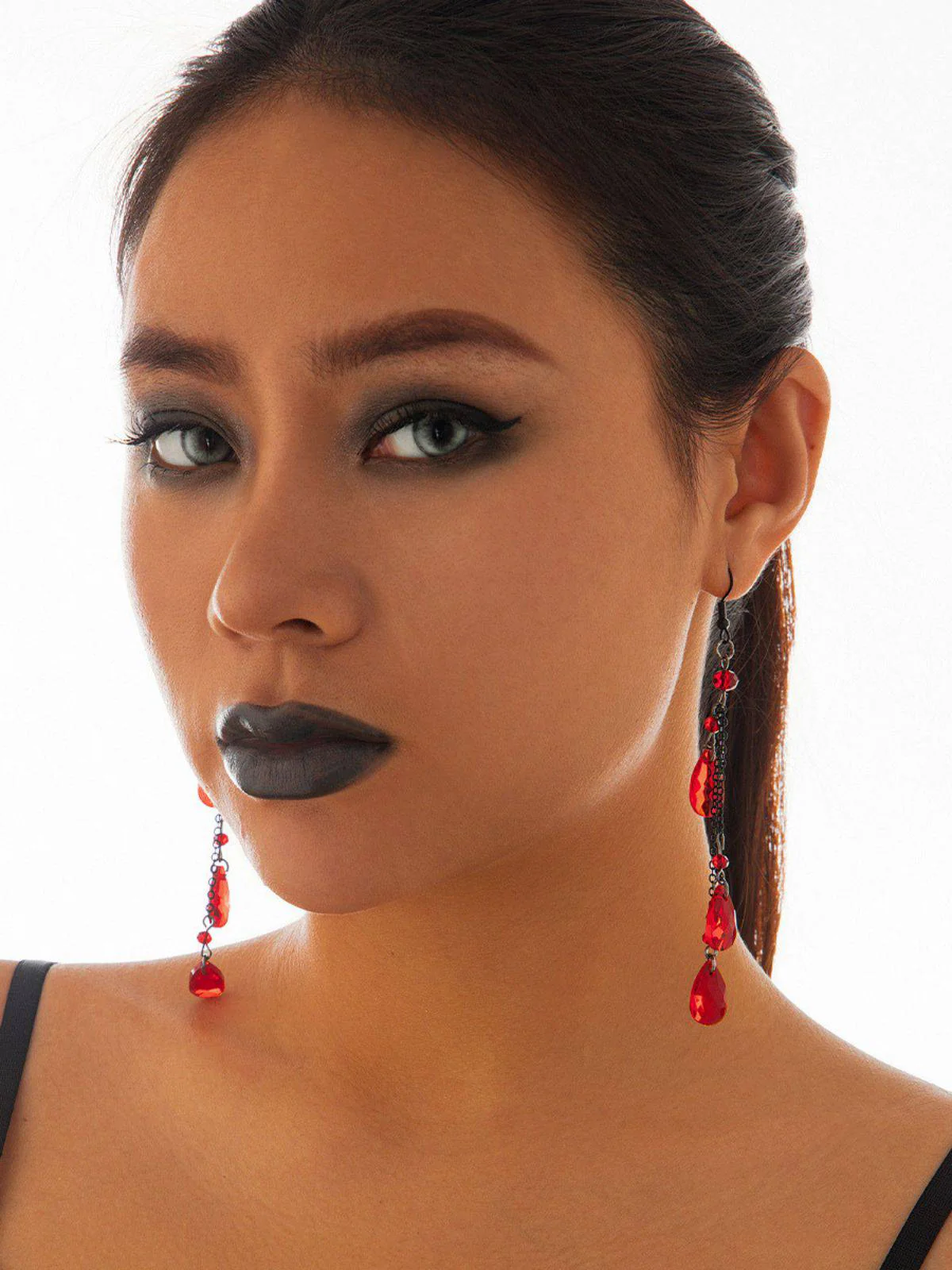 Boucles d'oreilles pendantes gothiques en forme de goutte d'eau - Image 5