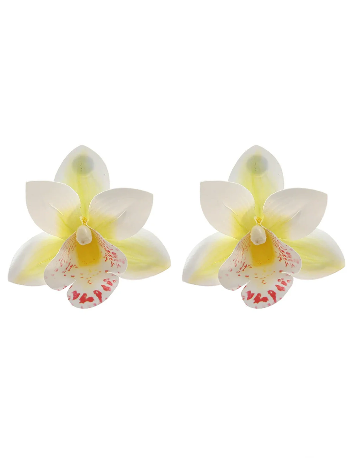 Boucles d'oreilles spectaculaires forme d'orchidée - Image 8
