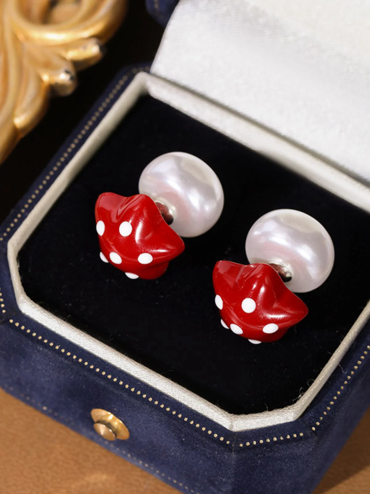 Boucles d'oreilles vintage alliage pois étoiles - Image 3