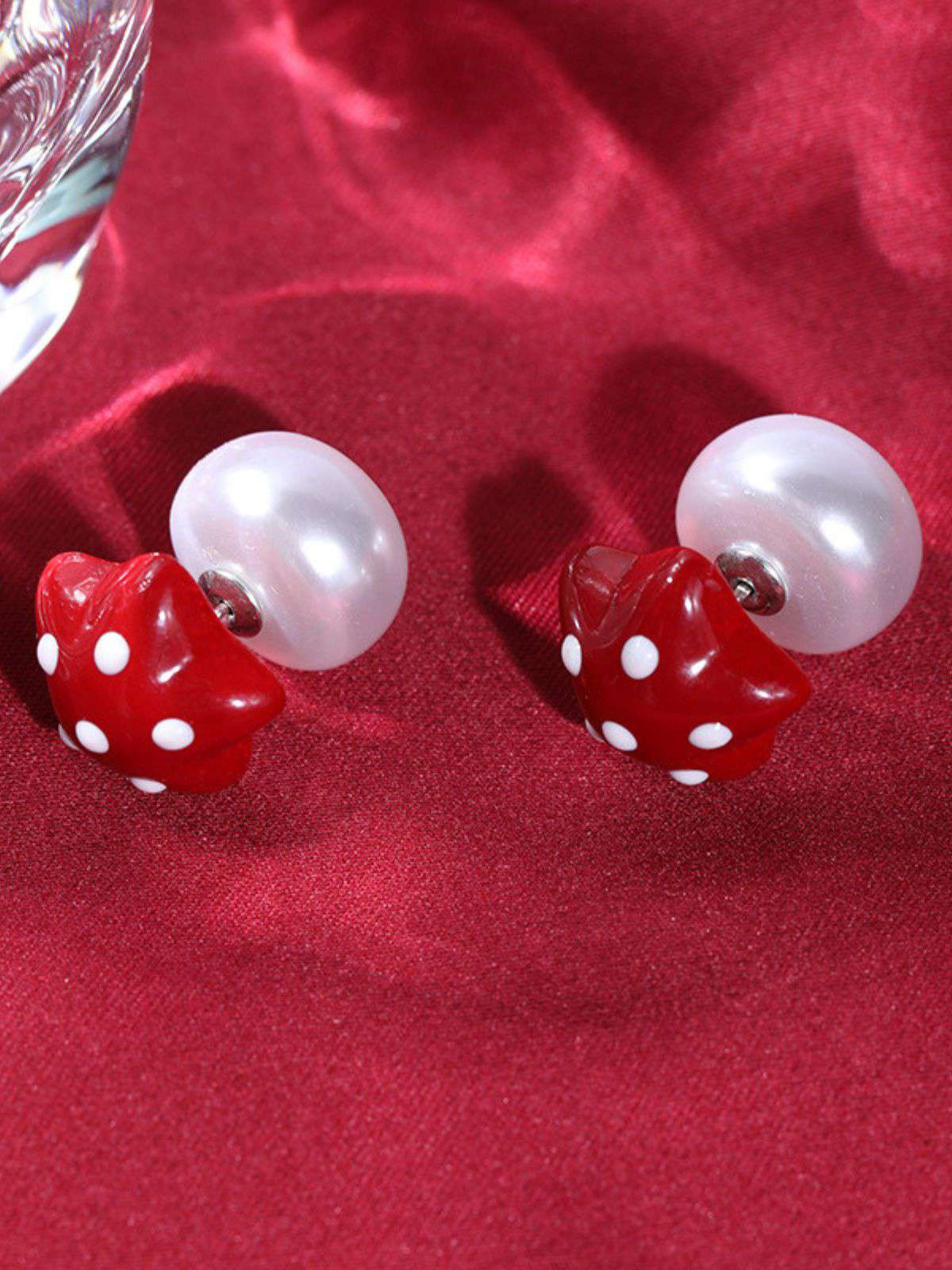 Boucles d'oreilles vintage alliage pois étoiles - Image 4