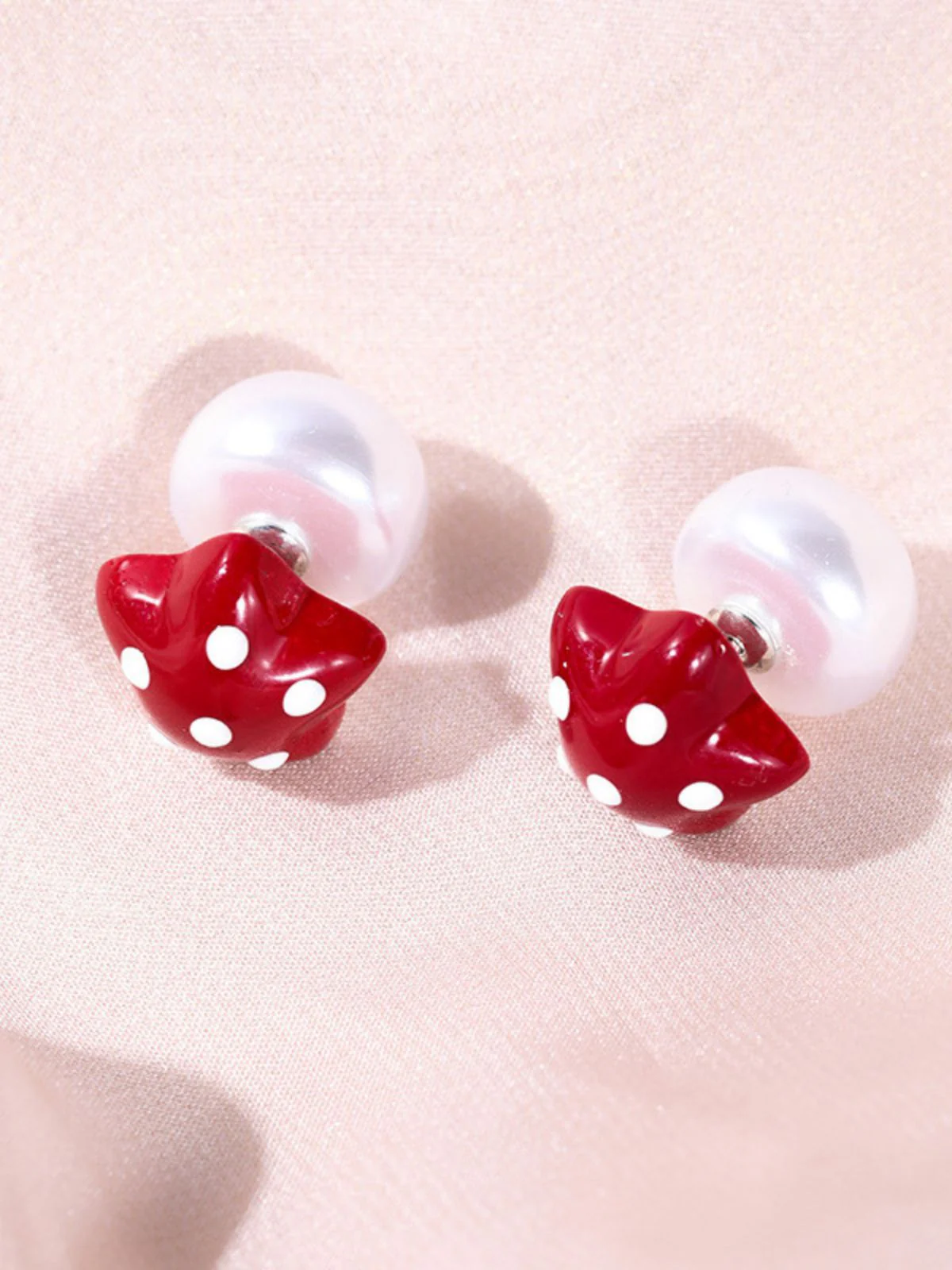 Boucles d'oreilles vintage alliage pois étoiles - Image 5