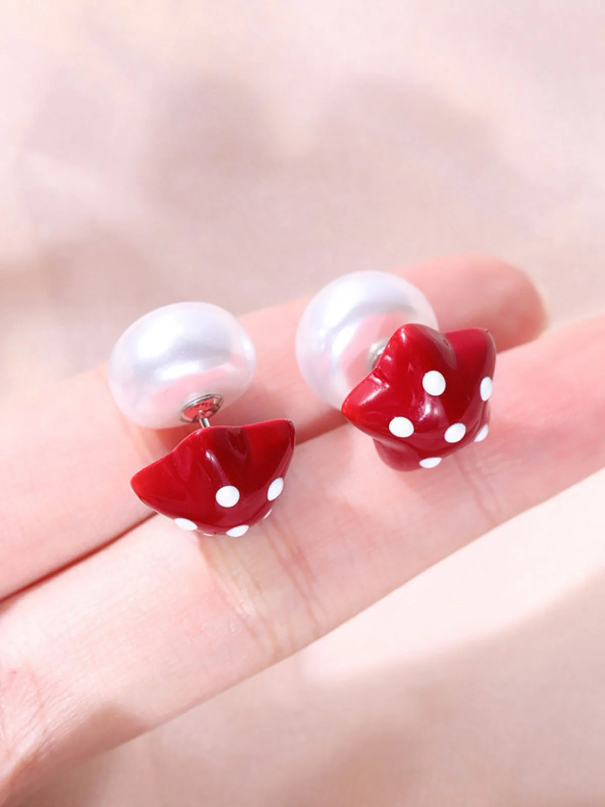 Boucles d'oreilles vintage alliage pois étoiles - Image 6
