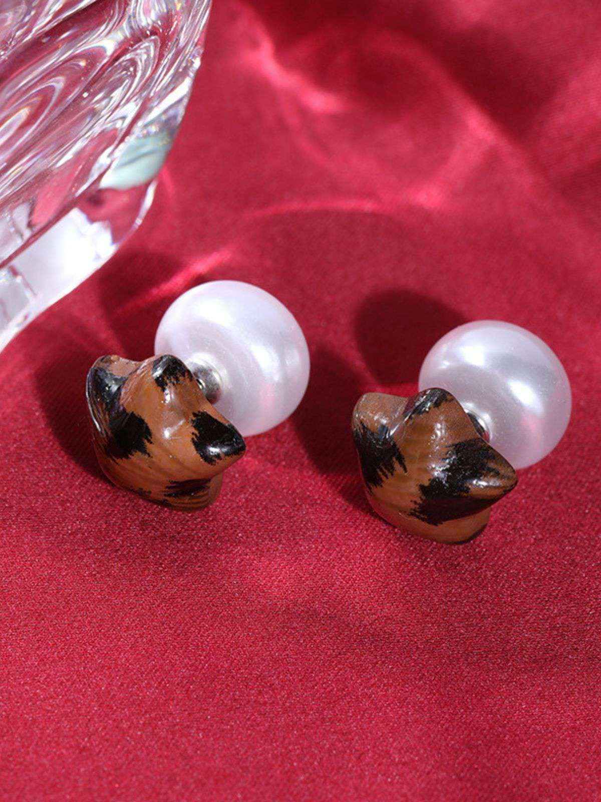 Boucles d'oreilles vintage alliage pois étoiles - Image 7