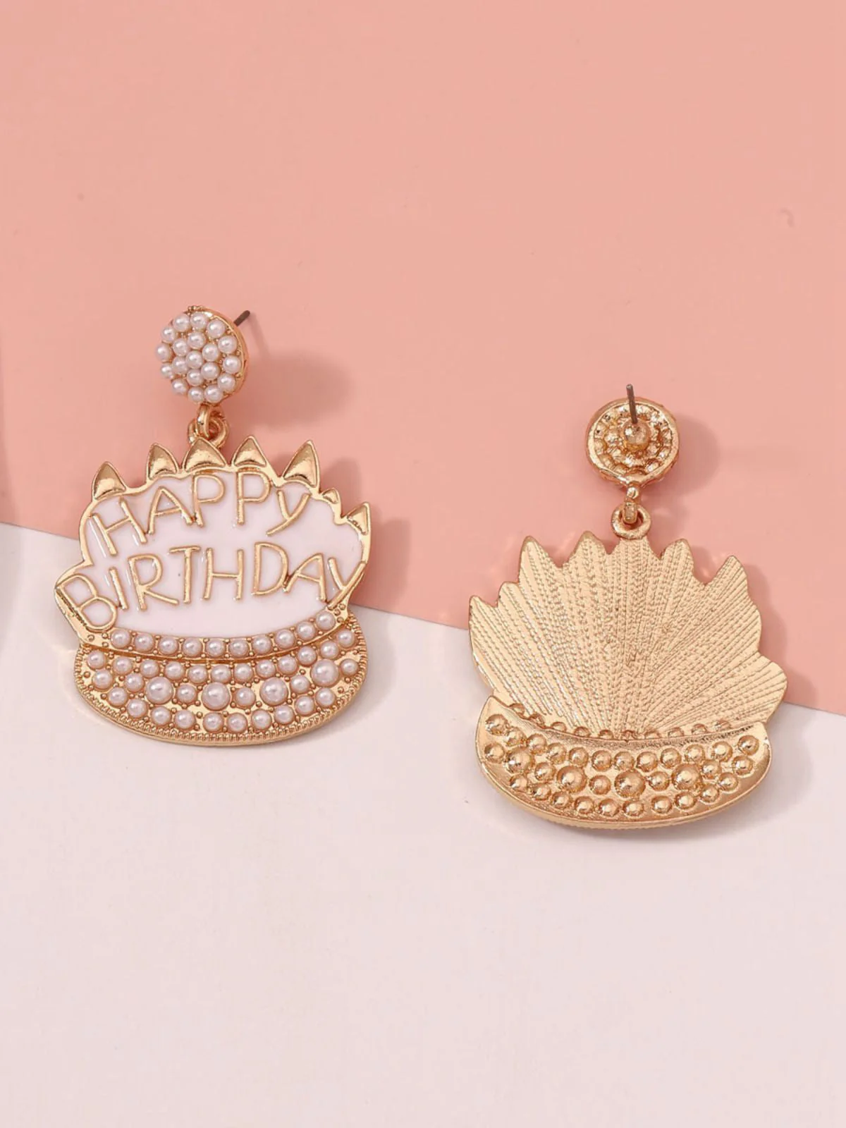 Boucles d'oreilles vintage en strass pour gâteau d'anniversaire - Image 4