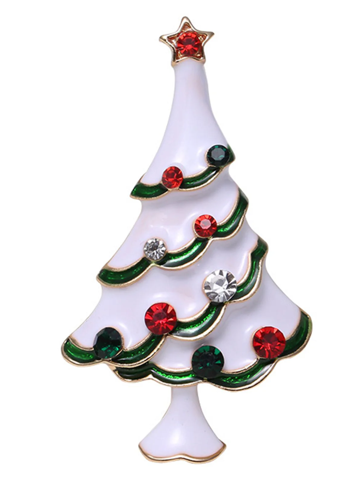 Broche Strass Arbres De Noël Rétro - Image 4