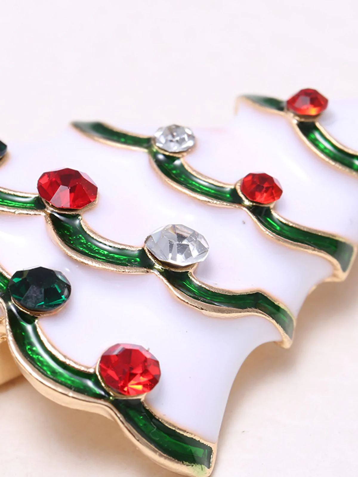 Broche Strass Arbres De Noël Rétro - Image 5