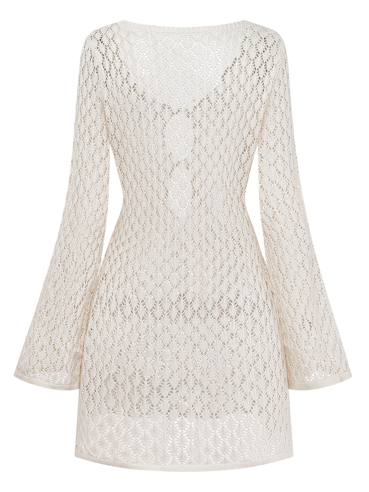 Cache-maillot bohème ajouré au crochet années 1970 - Image 3