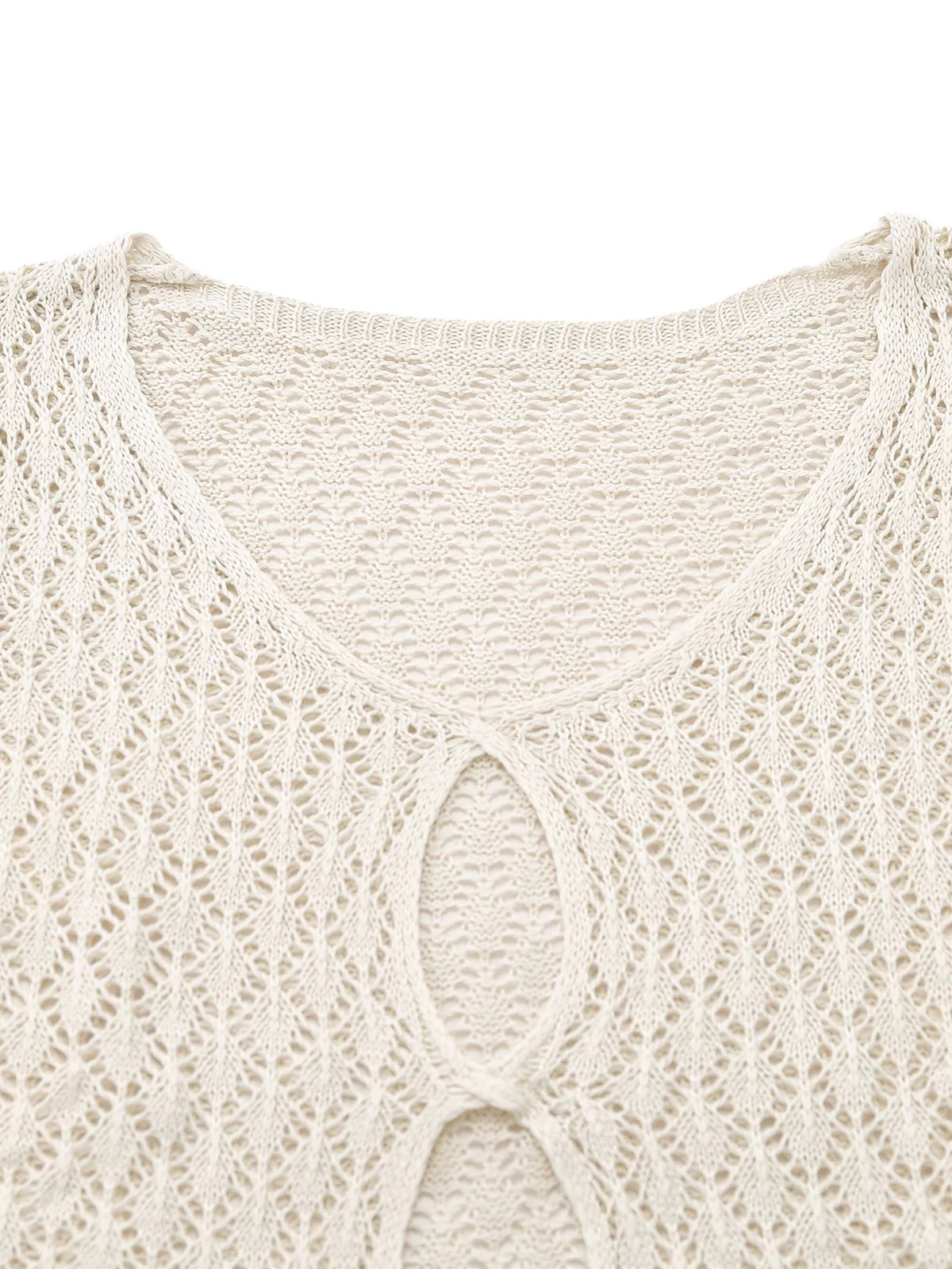 Cache-maillot bohème ajouré au crochet années 1970 - Image 4