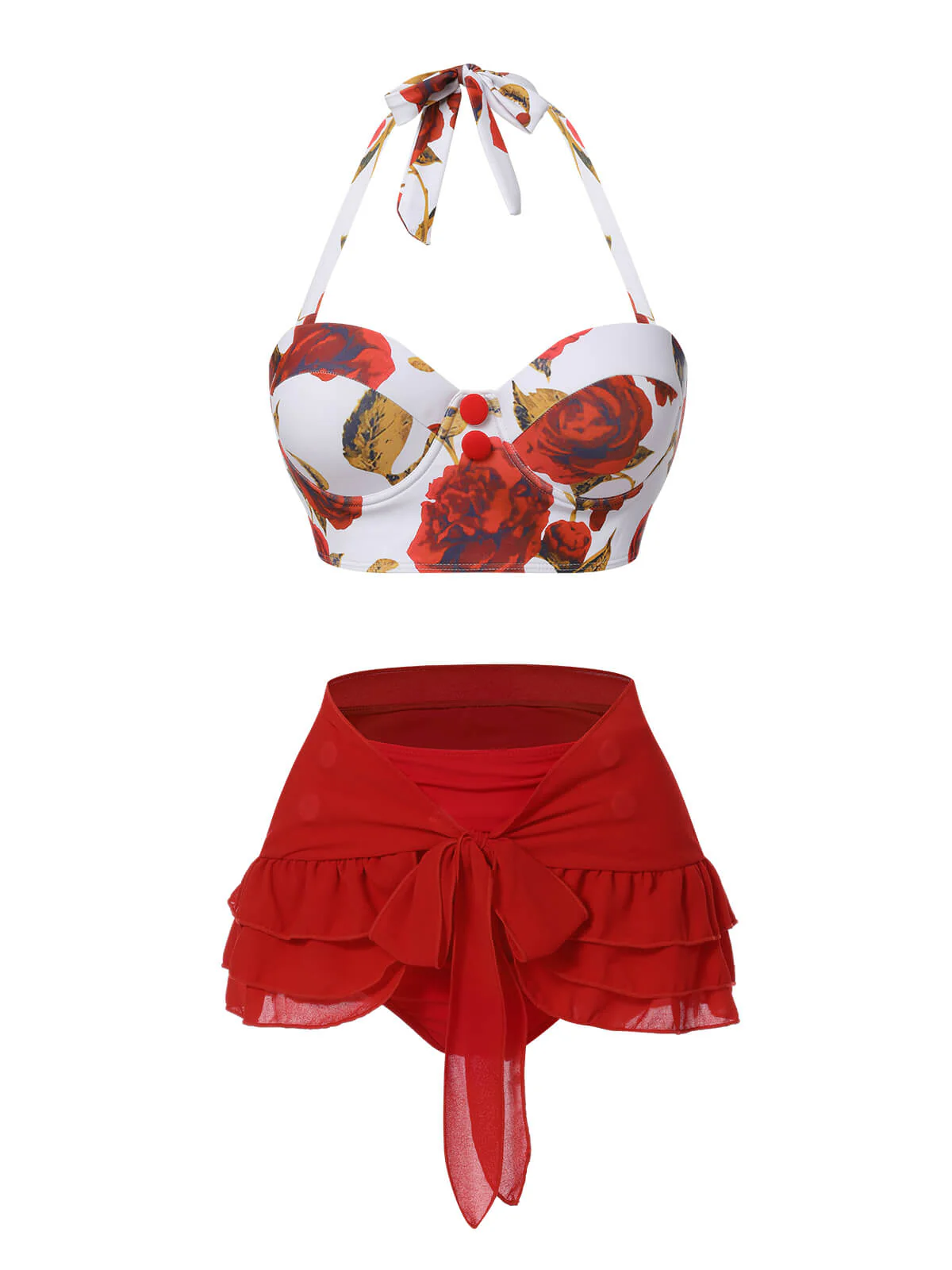 Cache maillot à Jupe en mousseline de soie bleue des années 1960 - Image 10