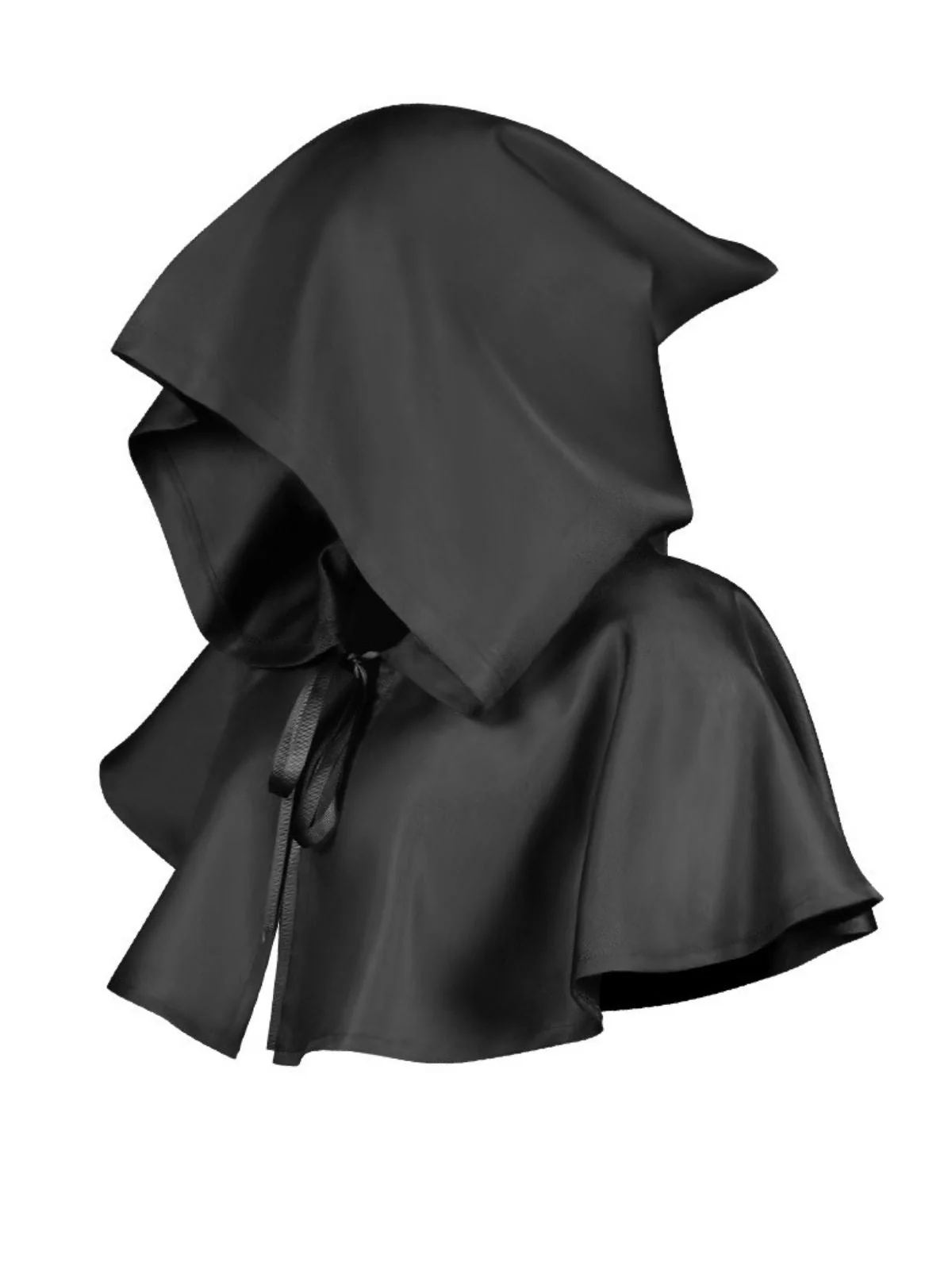 Cape à capuche vintage unie pour Halloween - Image 5