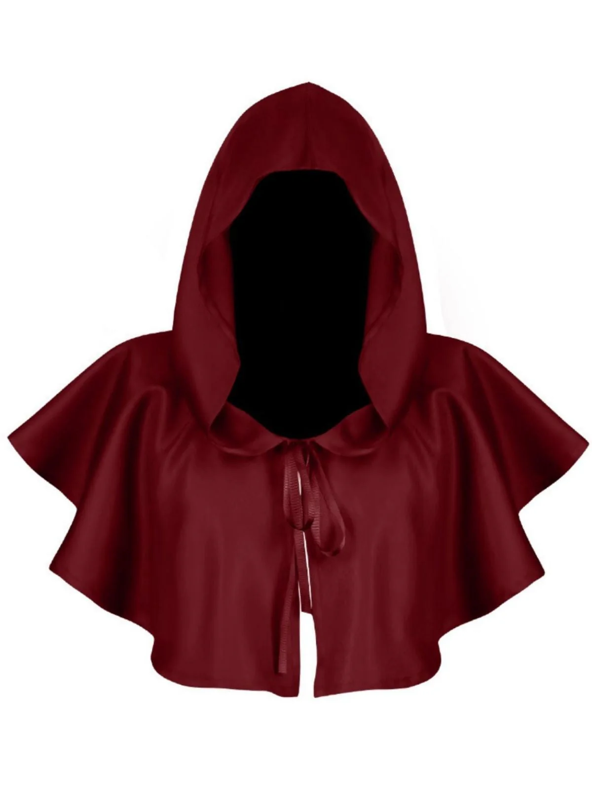Cape à capuche vintage unie pour Halloween - Image 7