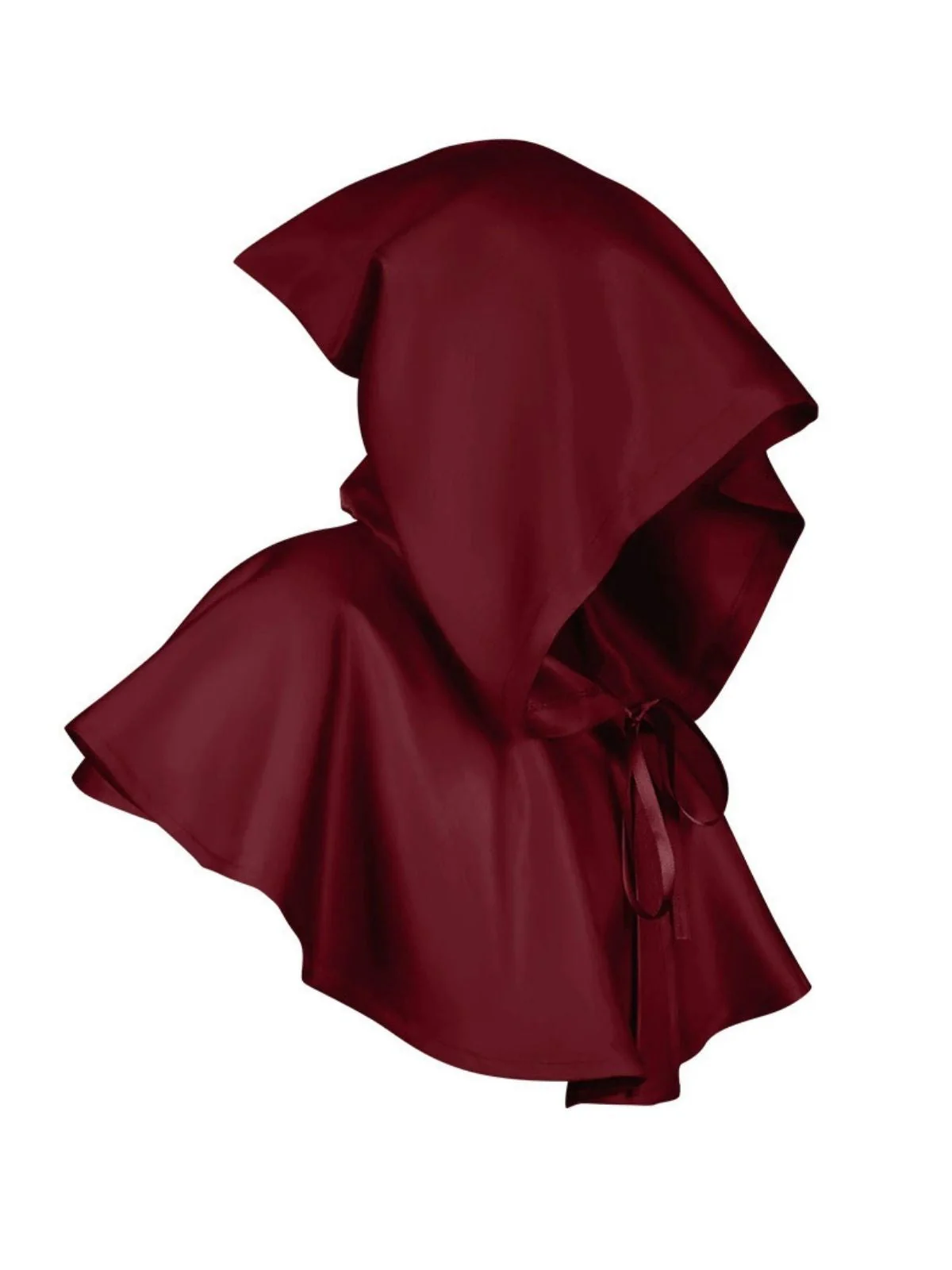 Cape à capuche vintage unie pour Halloween - Image 8