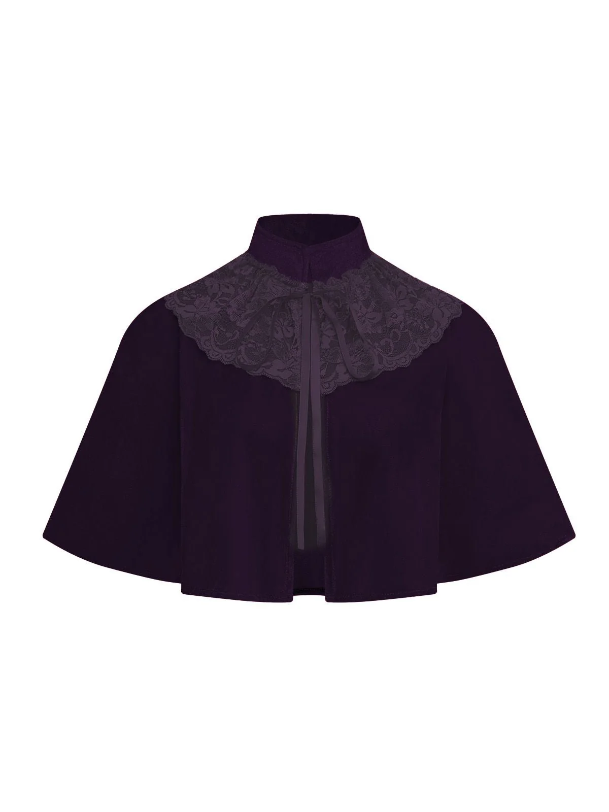 Cape patchwork en velours et dentelle unie des années 1950 - Image 8