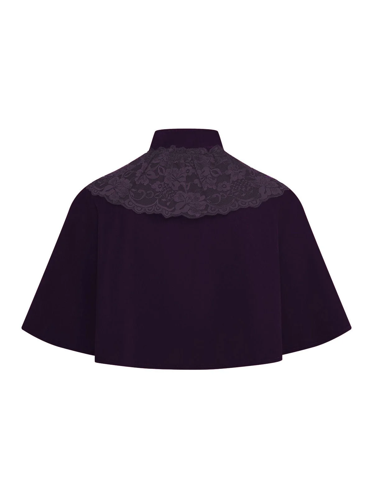 Cape patchwork en velours et dentelle unie des années 1950 - Image 9