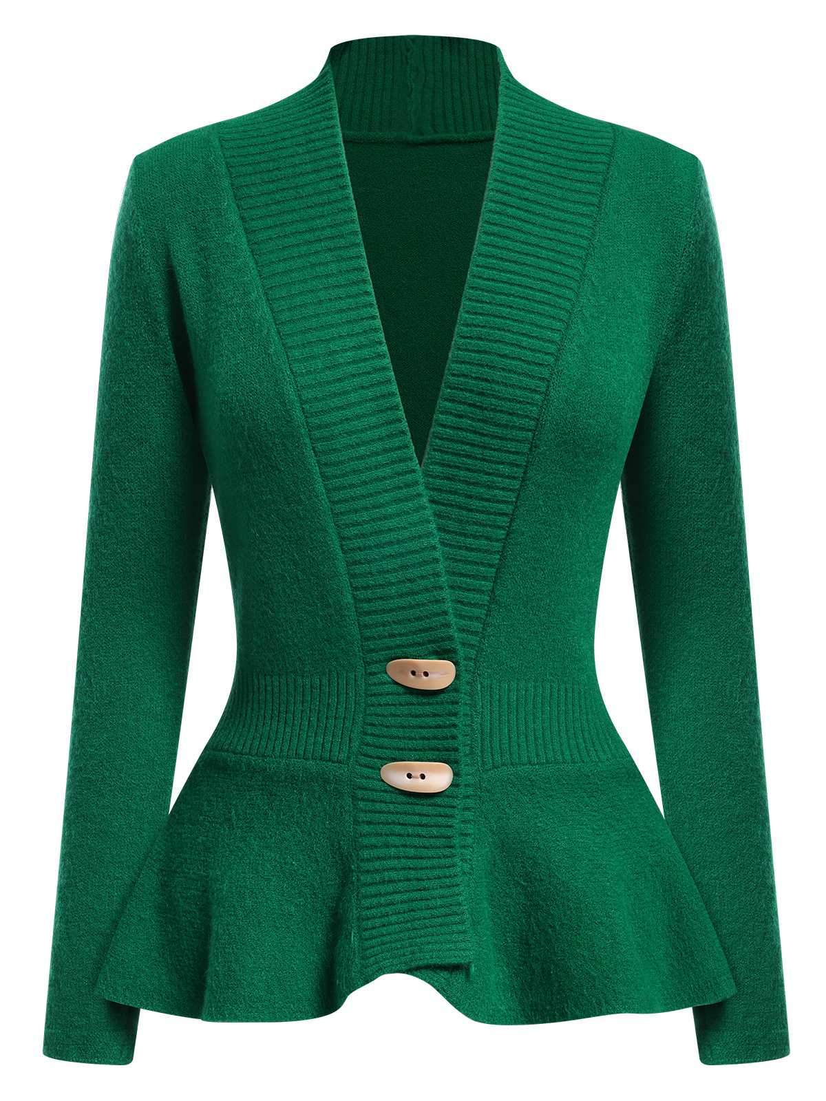 Cardigan tricoté à ourlet volanté et boutonné des années 1930 - Image 14