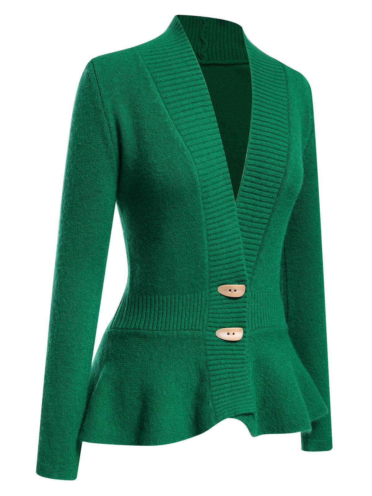 Cardigan tricoté à ourlet volanté et boutonné des années 1930 - Image 15