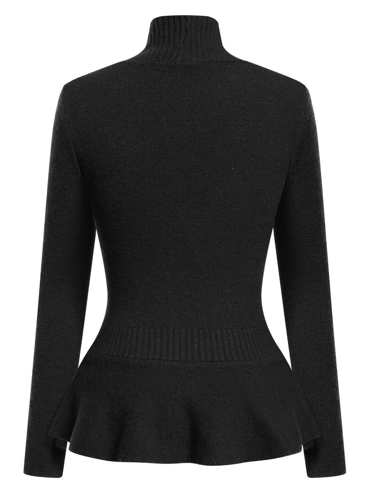 Cardigan tricoté à ourlet volanté et boutonné des années 1930 - Image 4