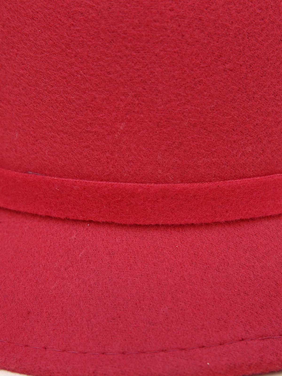 Chapeau cloche en imitation laine unie avec nœud - Image 8