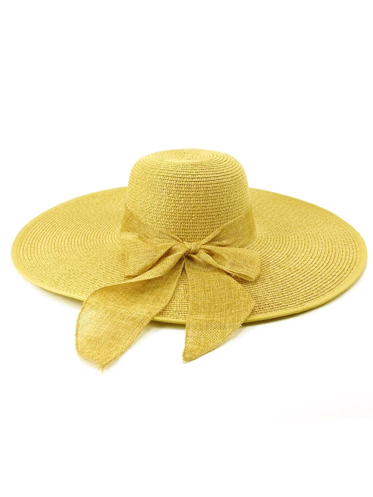 Chapeau de Soleil en Raphia avec Ruban - Image 7