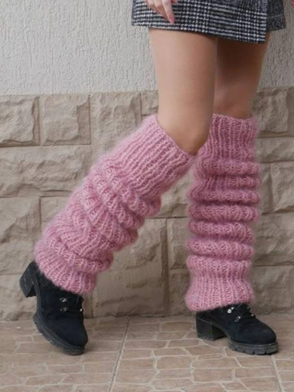 Chaussettes à poils longs tricotées en mohair - Image 3