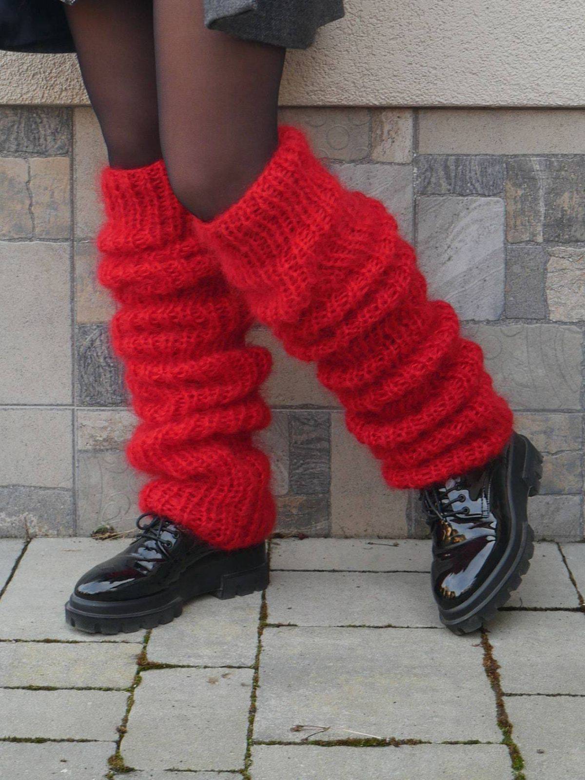 Chaussettes à poils longs tricotées en mohair - Image 5