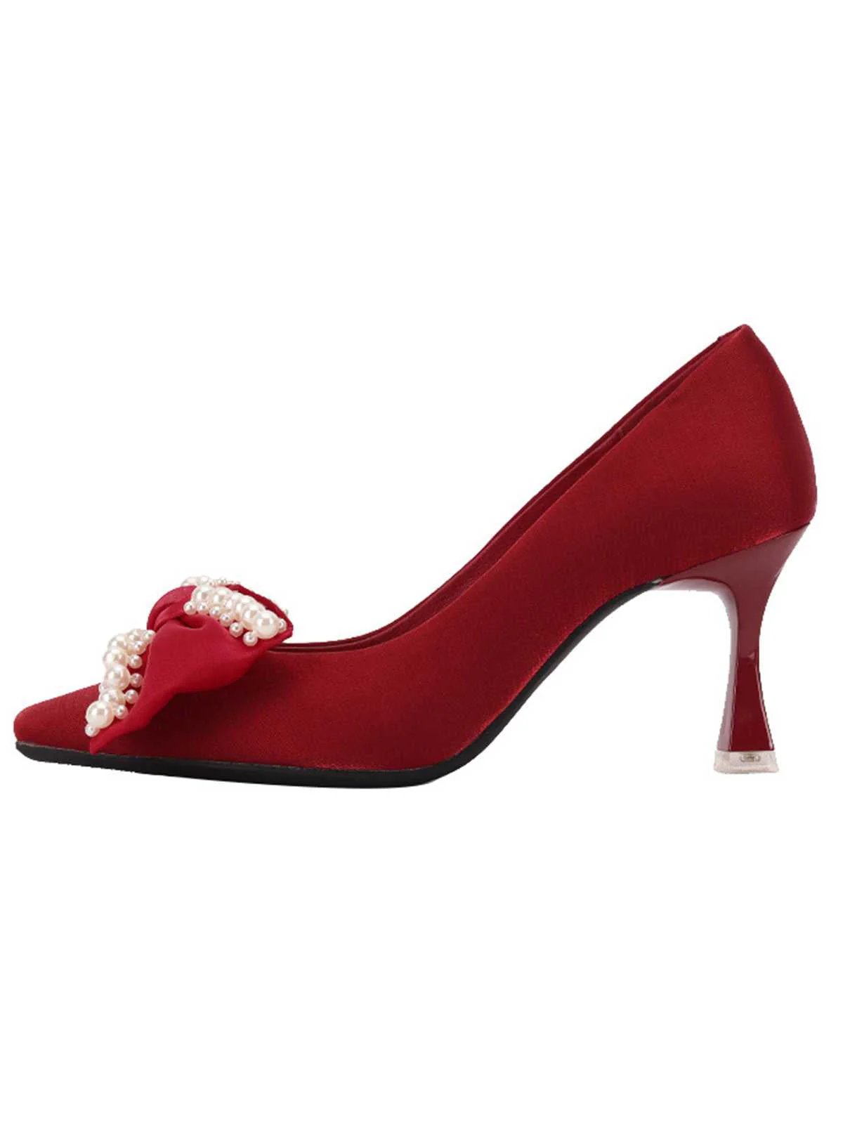 Chaussures à talon haut perle décor de nœud - Image 6