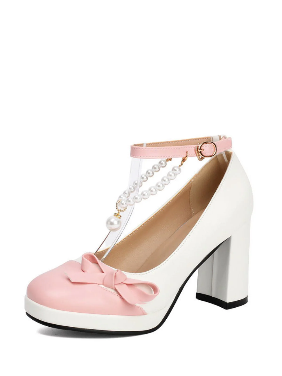 Chaussures à talons épais avec bride cheville - Image 4
