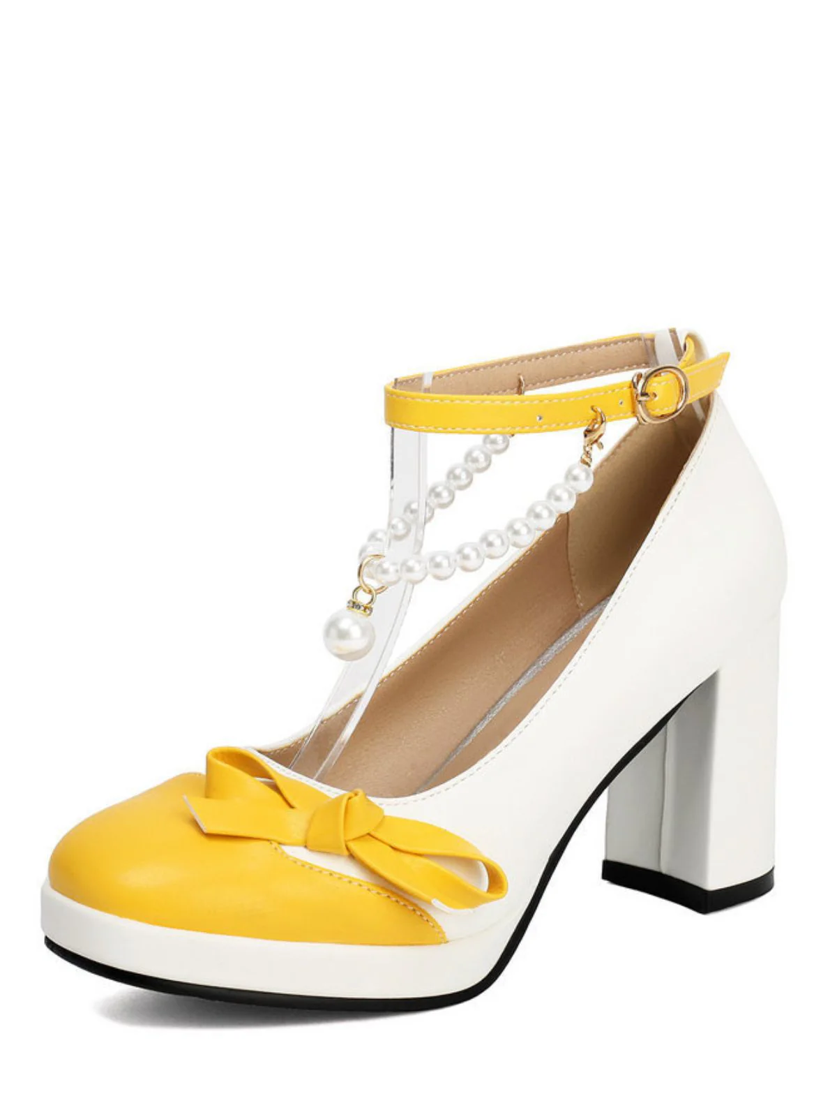 Chaussures à talons épais avec bride cheville - Image 8