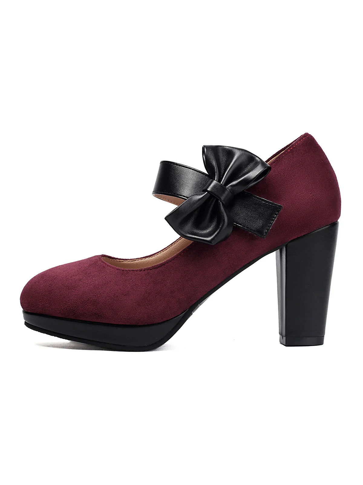 Chaussures à talons épais avec nœud Mary Jane vintage - Image 10