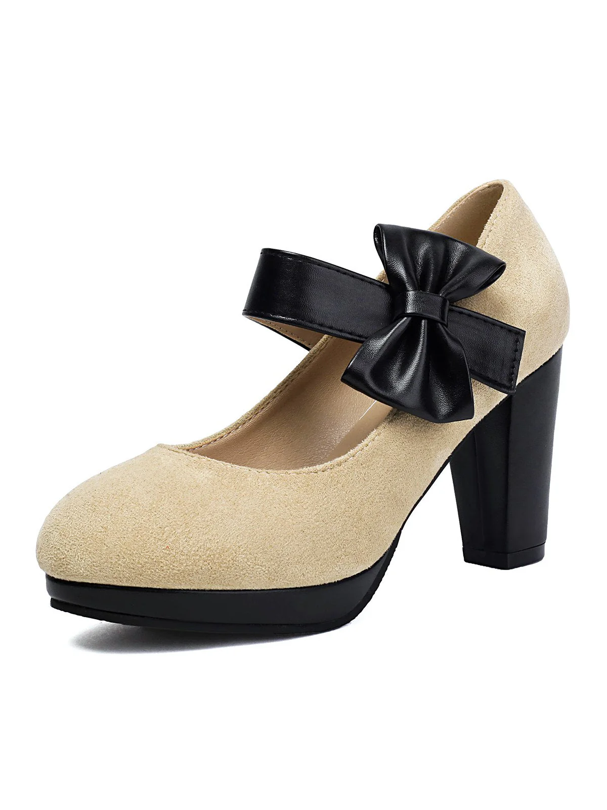 Chaussures à talons épais avec nœud Mary Jane vintage - Image 6