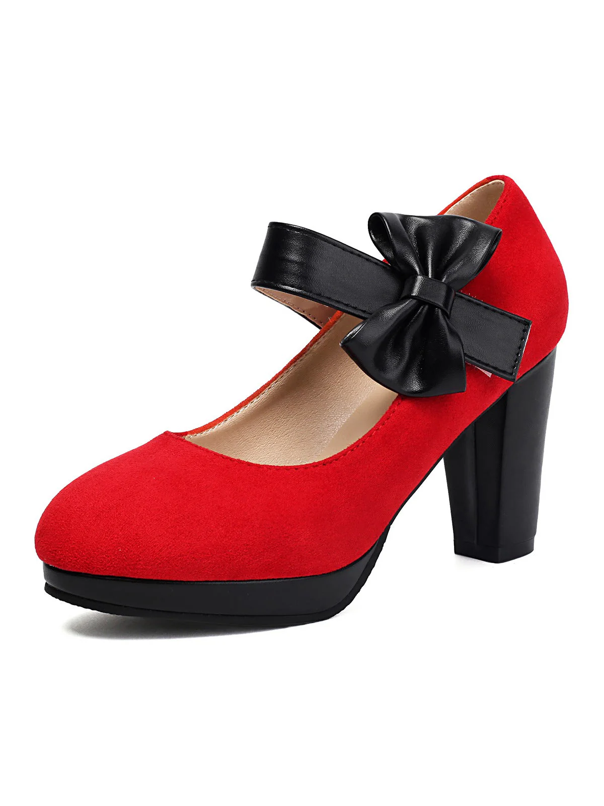 Chaussures à talons épais avec nœud Mary Jane vintage - Image 7