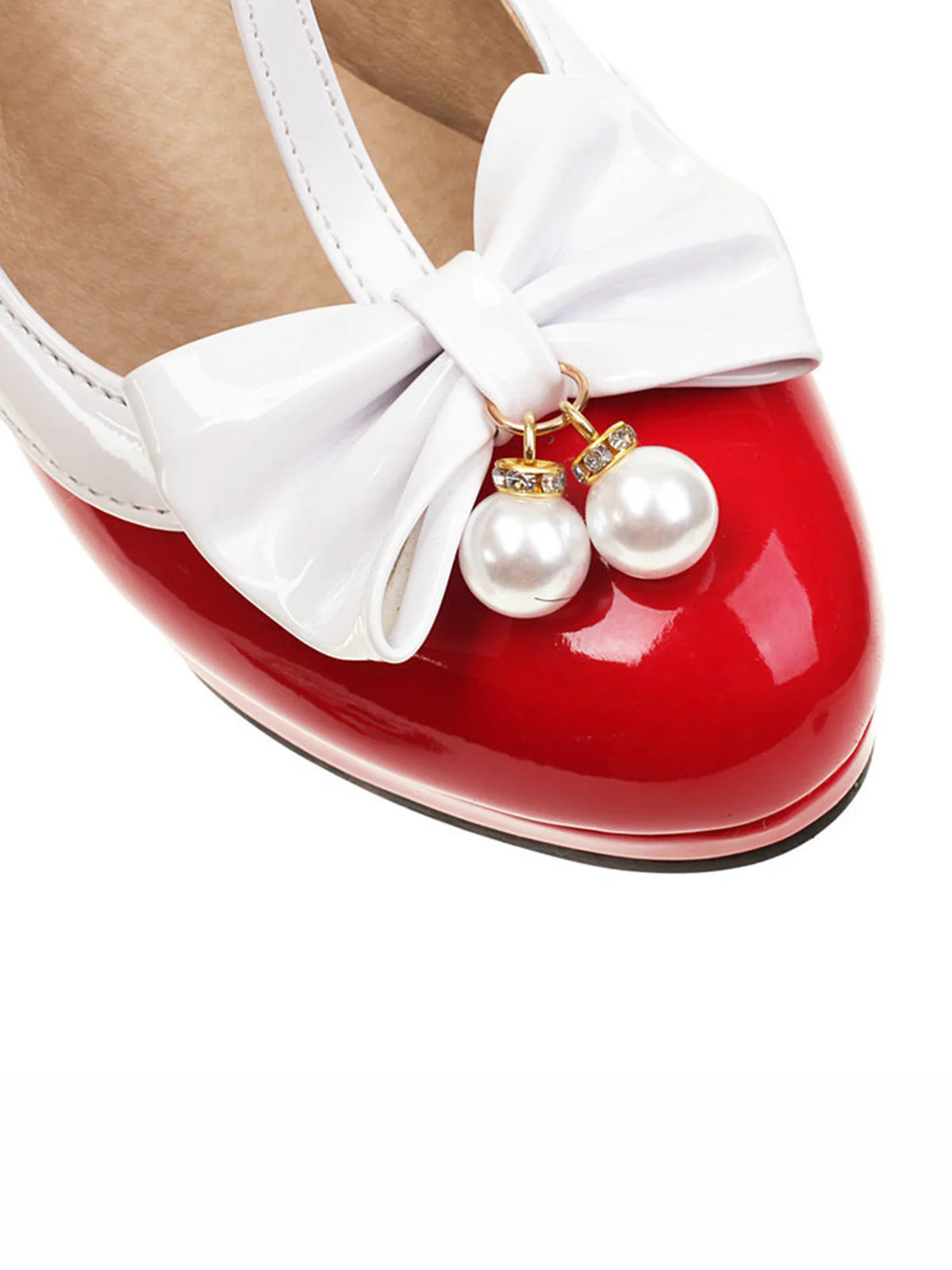 Chaussures à talons hauts avec nœud en T rétro - Image 9