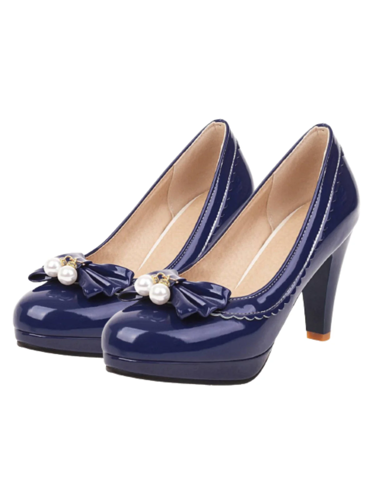 Chaussures à Talons Hauts avec Nœud Rétro - Image 3