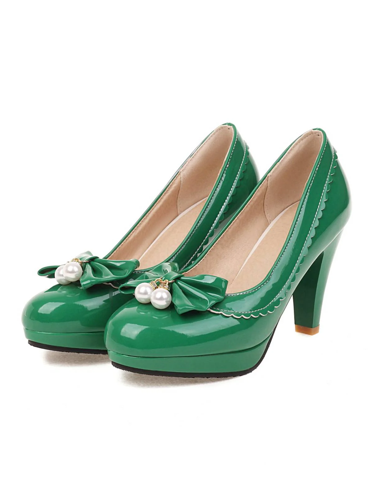Chaussures à Talons Hauts avec Nœud Rétro - Image 5