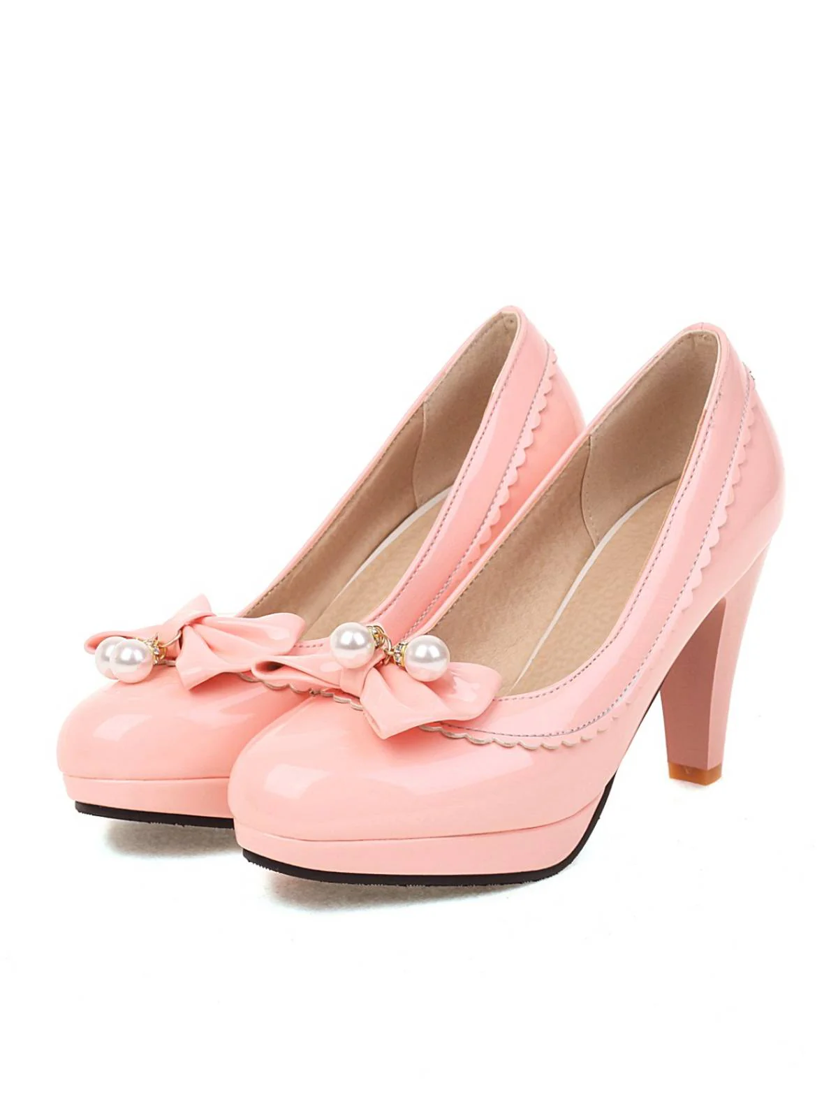 Chaussures à Talons Hauts avec Nœud Rétro - Image 6