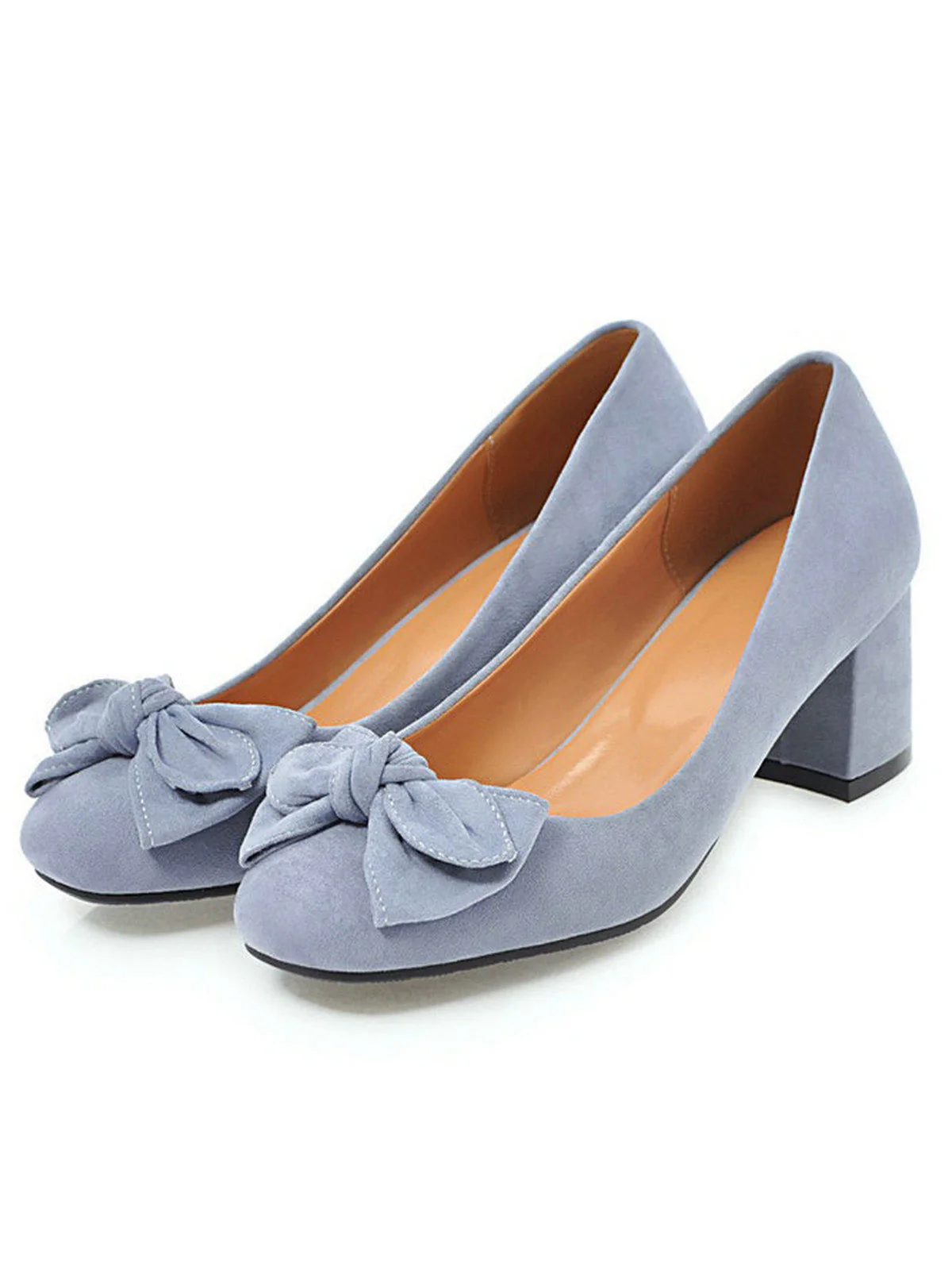 Chaussures Compensées à Nœud Papillon de Couleur Unie - Image 3