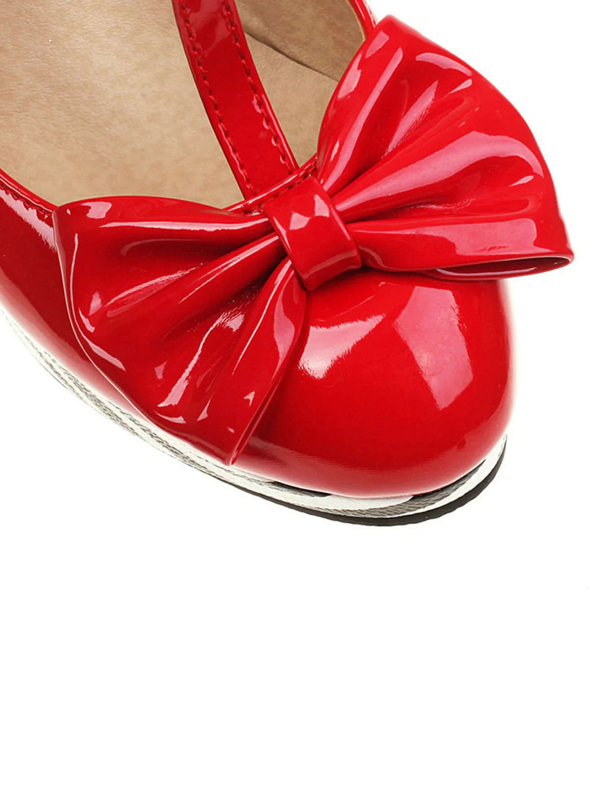 Chaussures Mary Jane à talons épais imprimé zèbre Décor nœud papillon - Image 5
