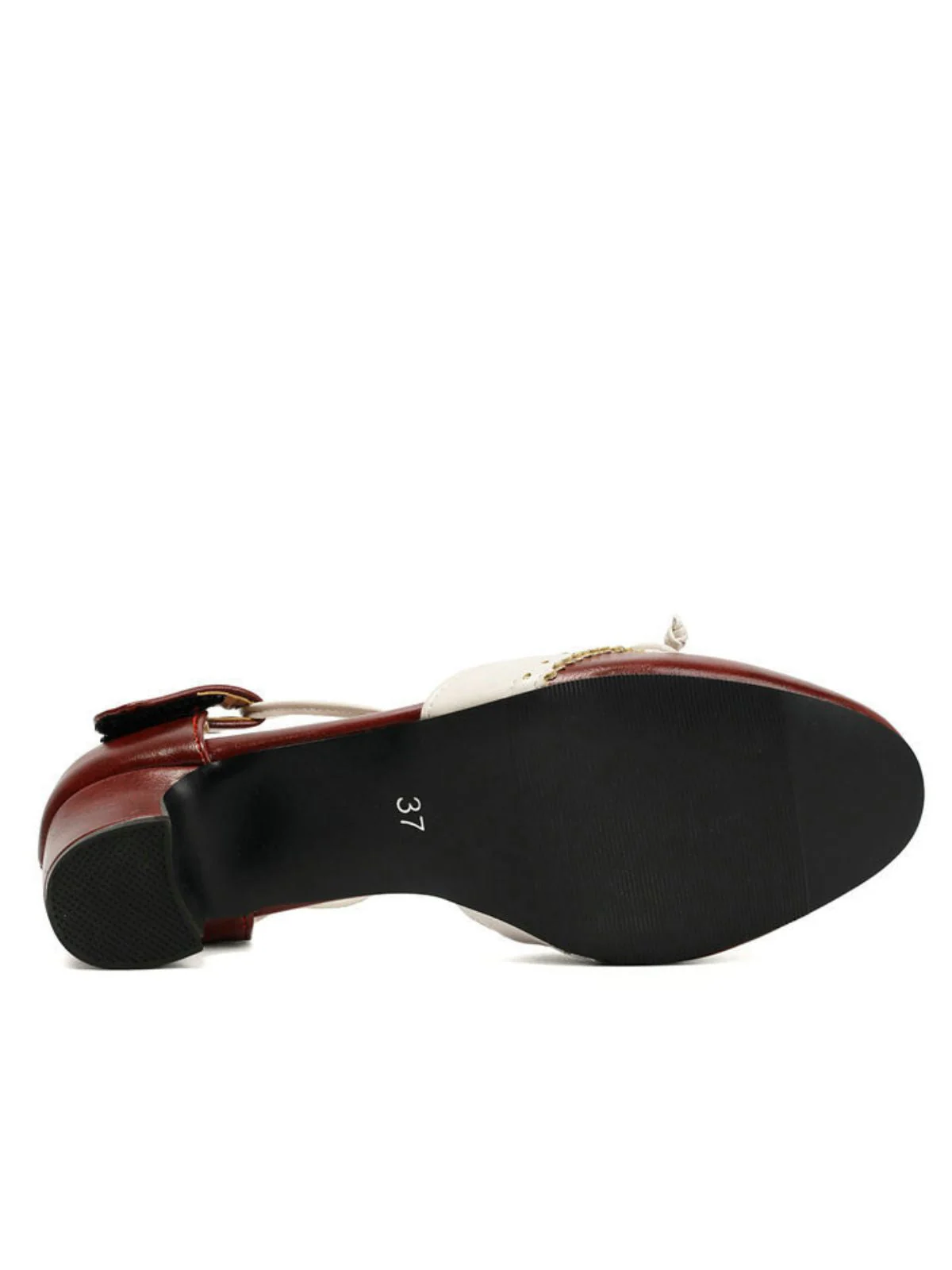 Chaussures Mary Jane Bicolores à Nœud et Talon Bloc - Image 5