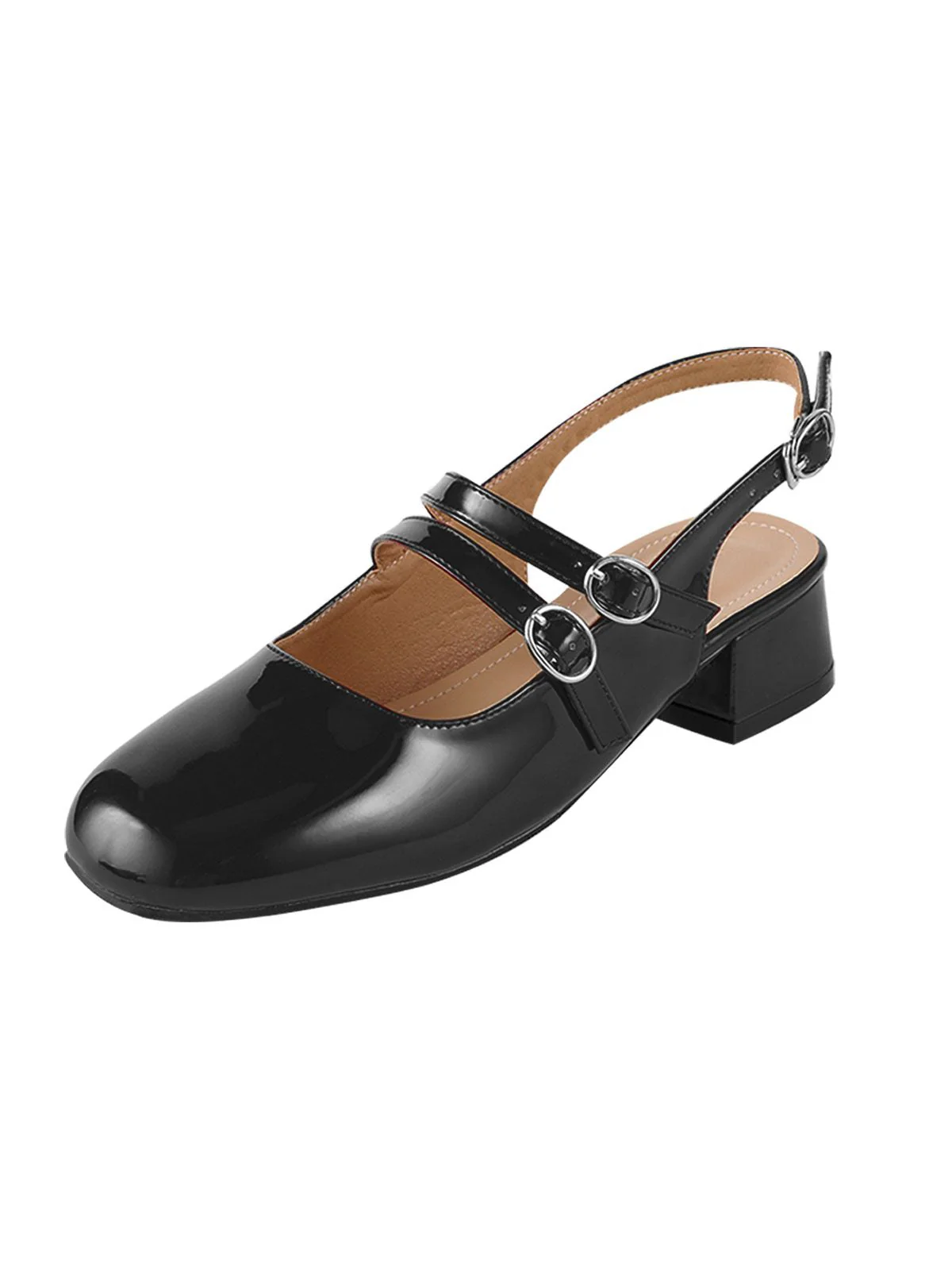 Chaussures Mary Janes Vintage Sangles doubles Solides - Image 7