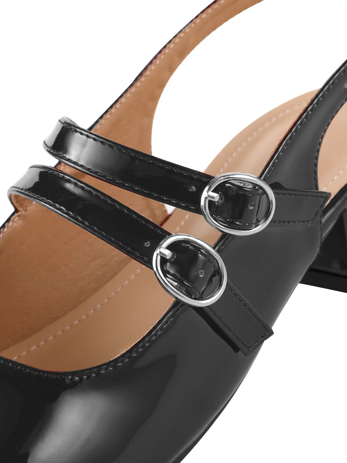 Chaussures Mary Janes Vintage Sangles doubles Solides - Image 8