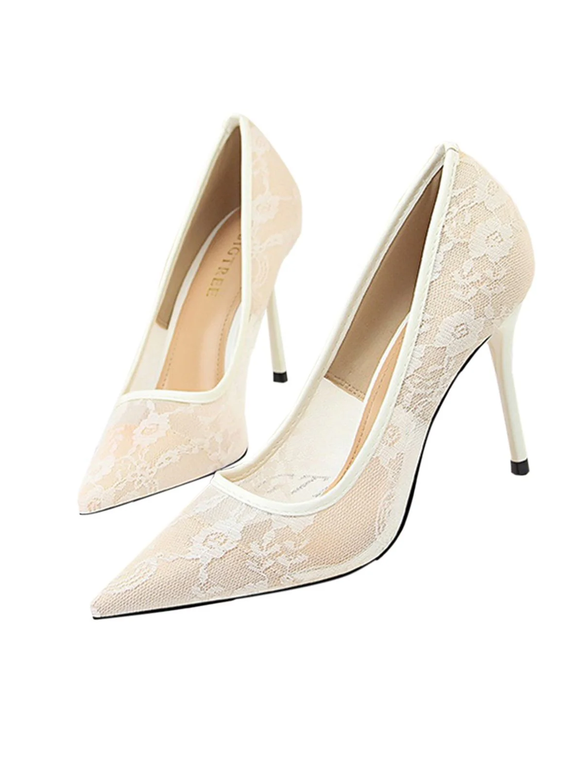 Chaussures Pointues À Talons Hauts Fin Broderies Fleurs - Image 7