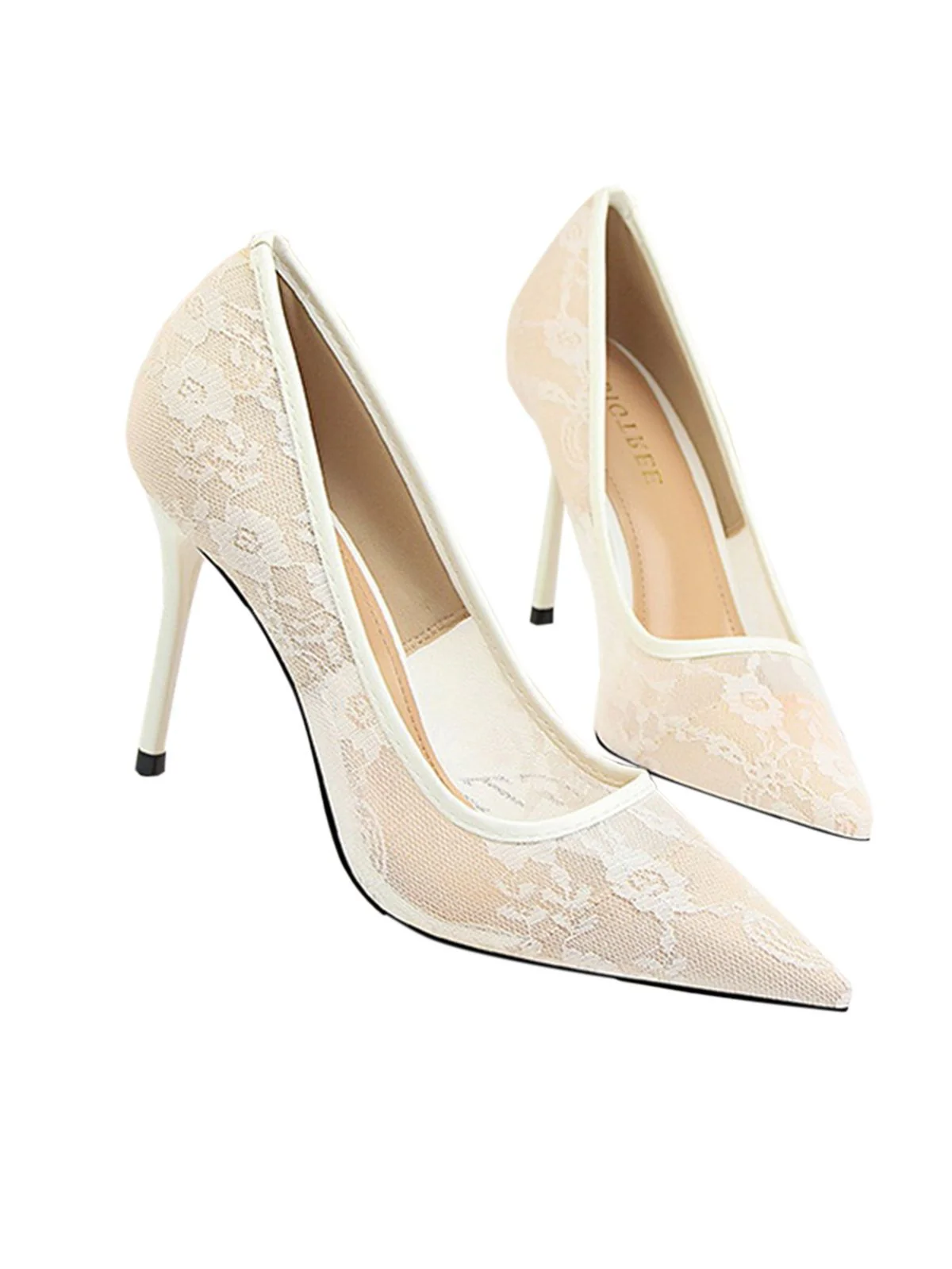 Chaussures Pointues À Talons Hauts Fin Broderies Fleurs - Image 8