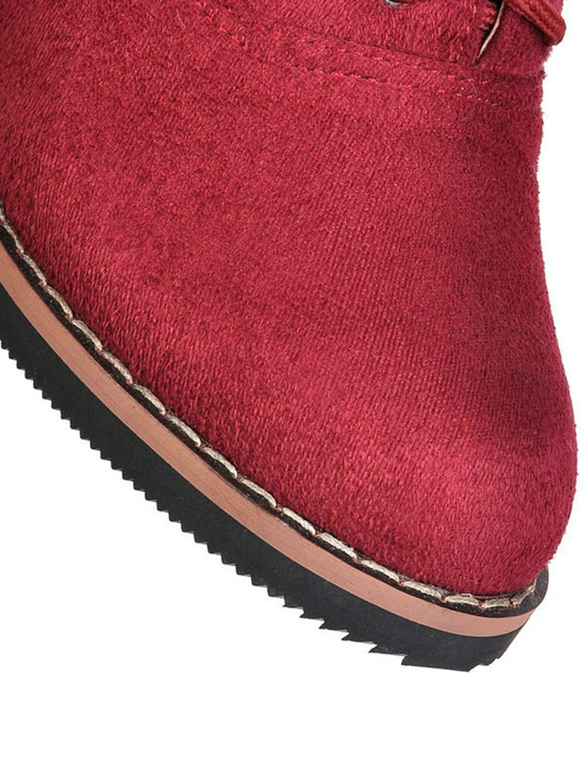 Chaussures Rétro à Talons Épais Lacets Unis - Image 3