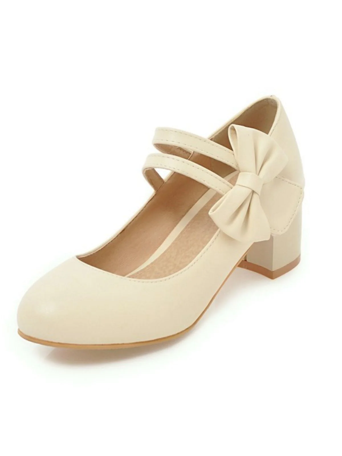 Chaussures vintage à bout rond et talon conique - Image 3
