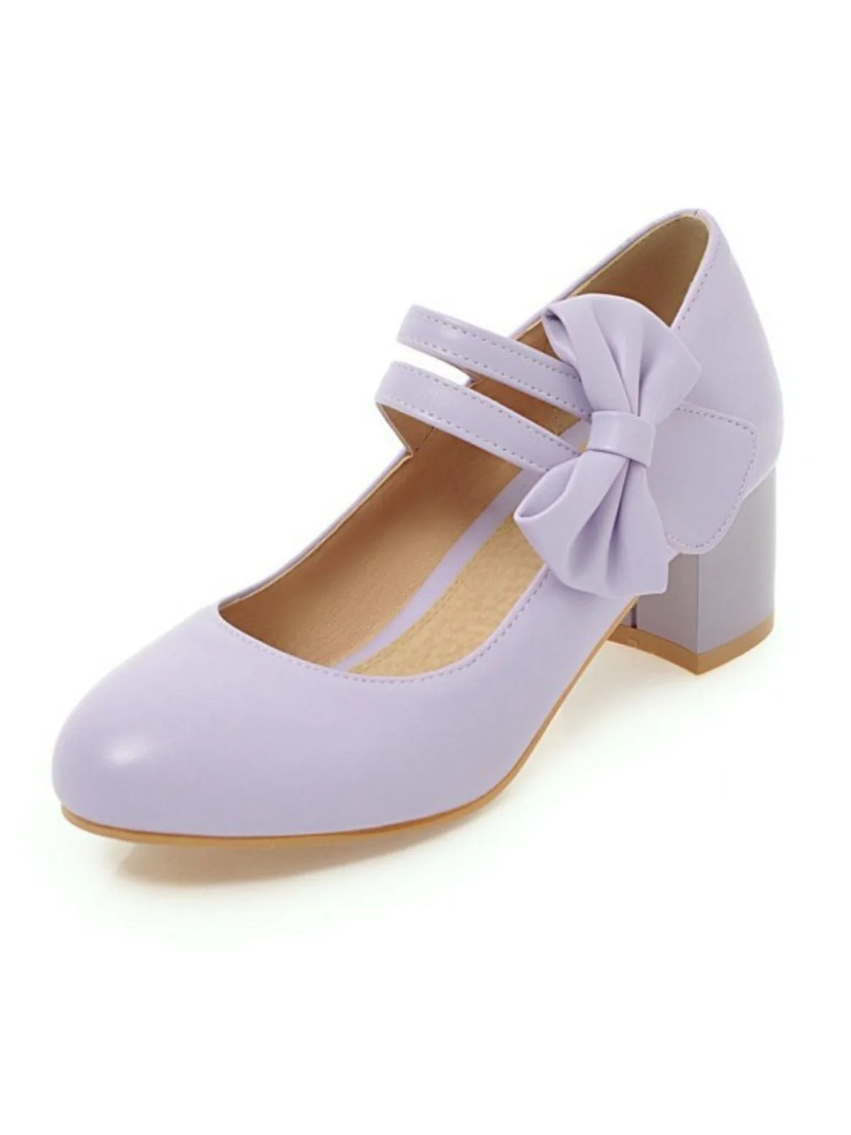 Chaussures vintage à bout rond et talon conique - Image 5