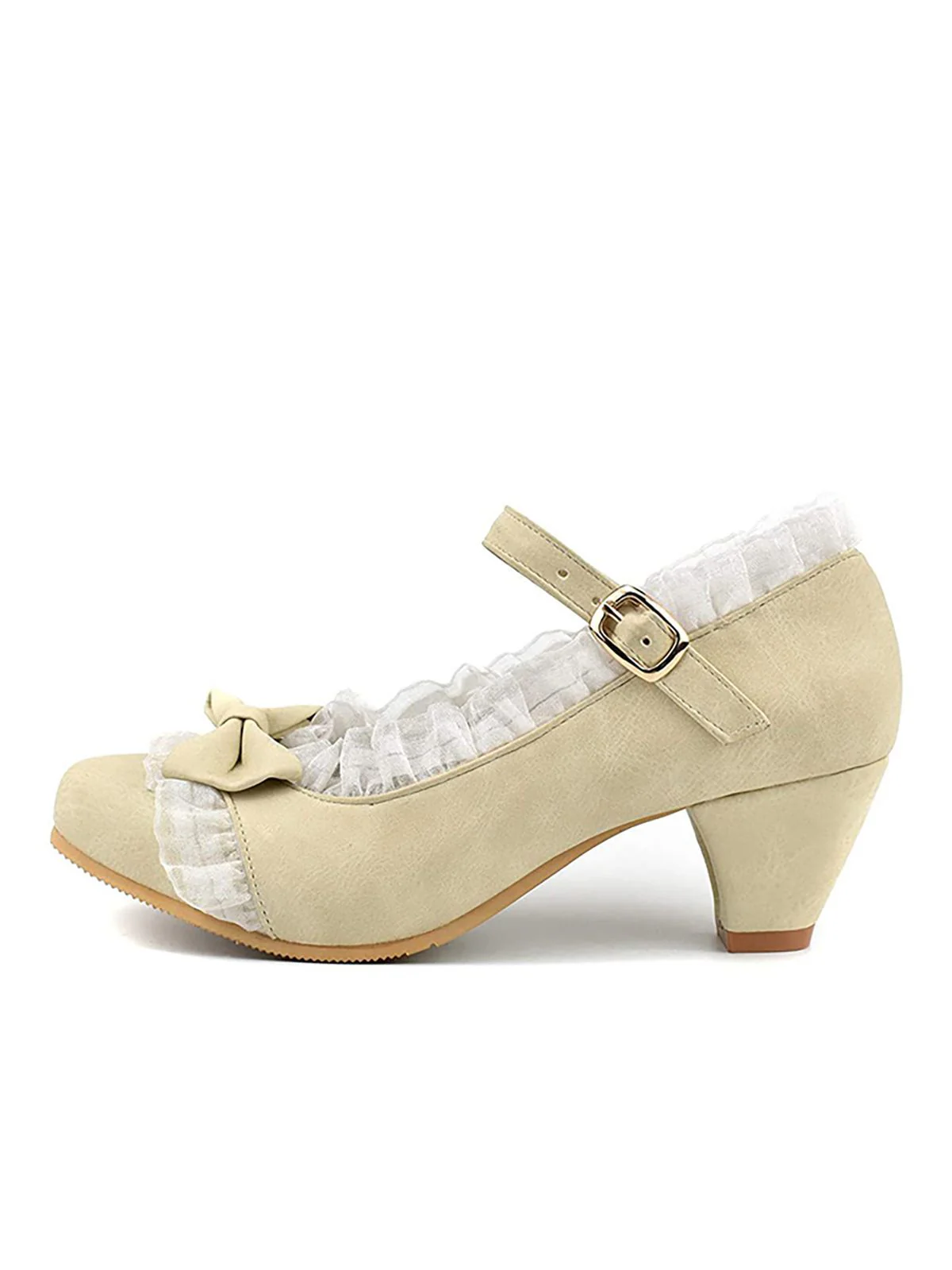 Chaussures Vintage avec Dentelle et Nœud Papillon Noir - Image 9