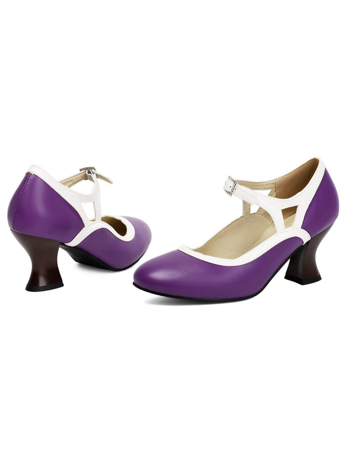 Chaussures vintage élégantes bout pointu et talon conique - Image 17